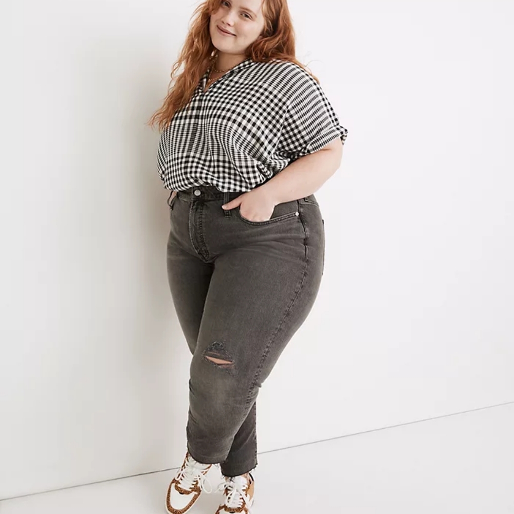 Madewell The Perfect Vintage Jean | 18W | Raw Hem Ripped Knee | NWT